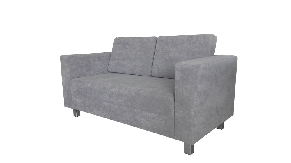 Диван ПРЕМ'ЄРА ТВІСТ 2, оббивка штучна шкіра, сірий, 1490х760х810 мм.